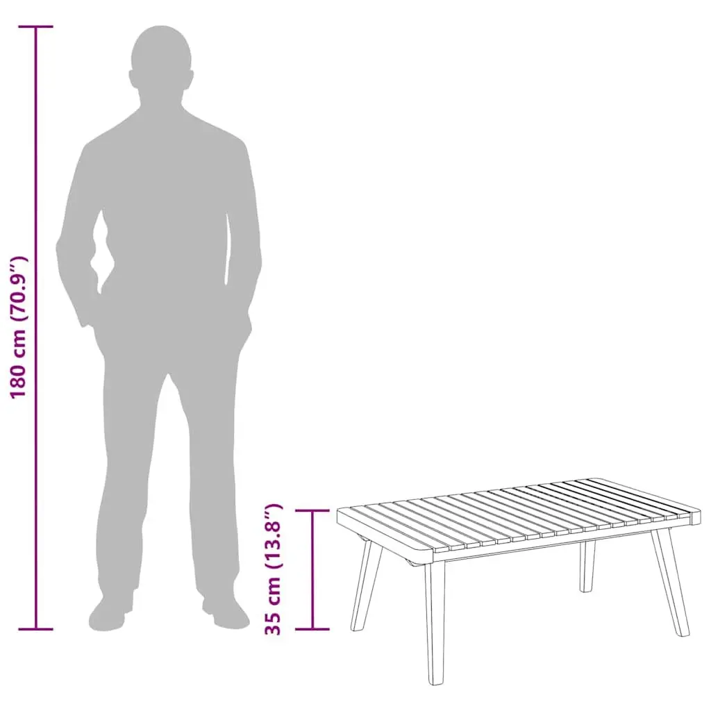 Outdoor Coffee Table 90x55x35cm