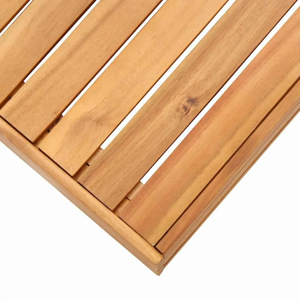 Outdoor Footrest with Cushion Modular Solid Wood Garden Size