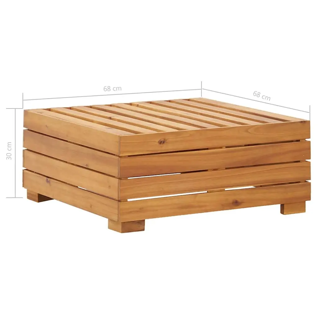 Outdoor Footrest with Cushion Modular Solid Wood Garden Size