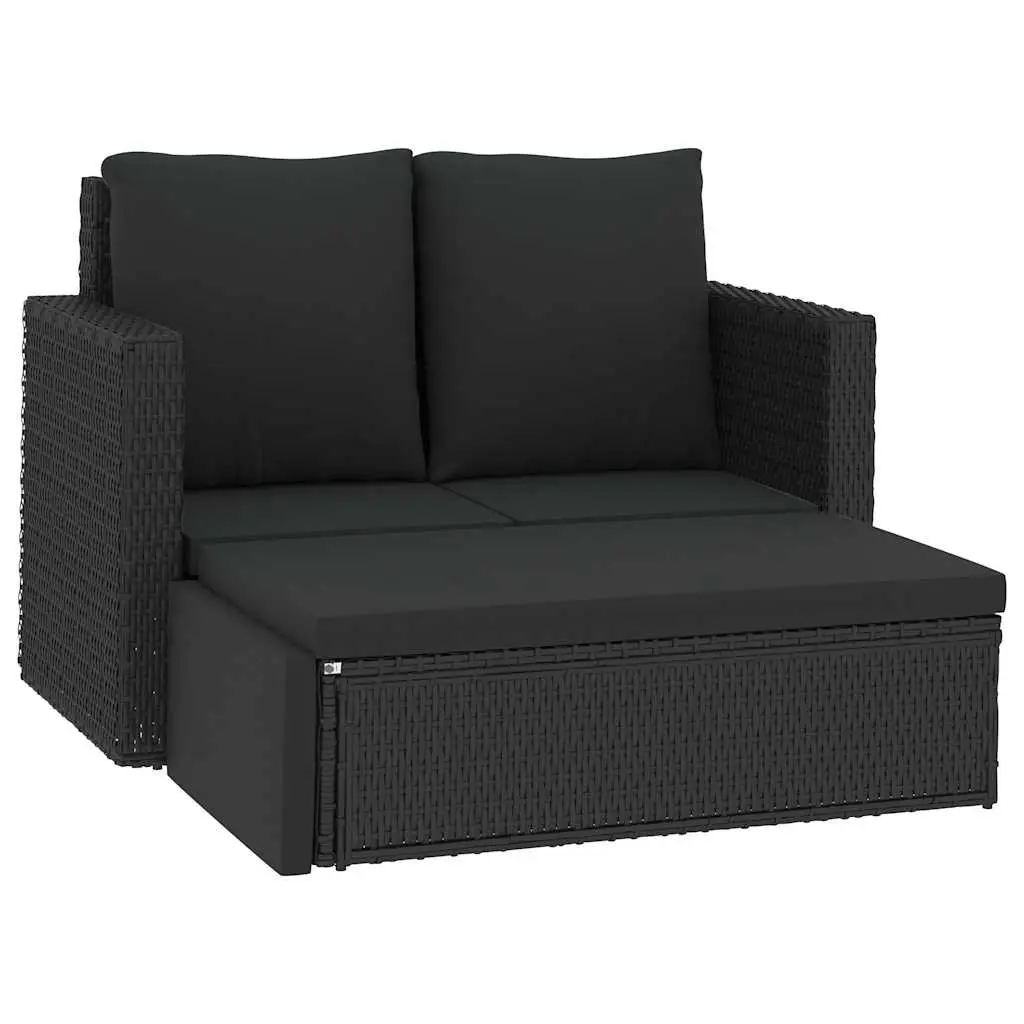2 Piece Garden Lounge Set Outdoor Patio Sofa Stool with Cushions