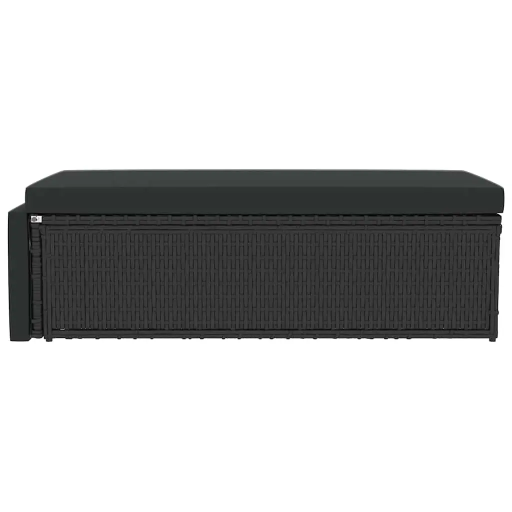 2 Piece Garden Lounge Set Outdoor Patio Sofa Stool with Cushions