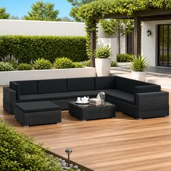 Specifications of the 8 Piece Poly Rattan Outdoor Lounge Set