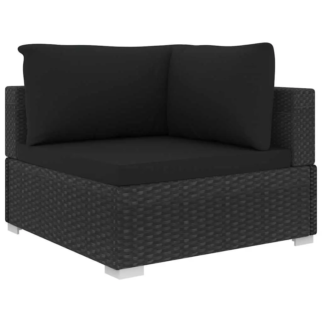 4 Piece Outdoor Lounge Set with Cushions Weather Resistant Rattan Patio