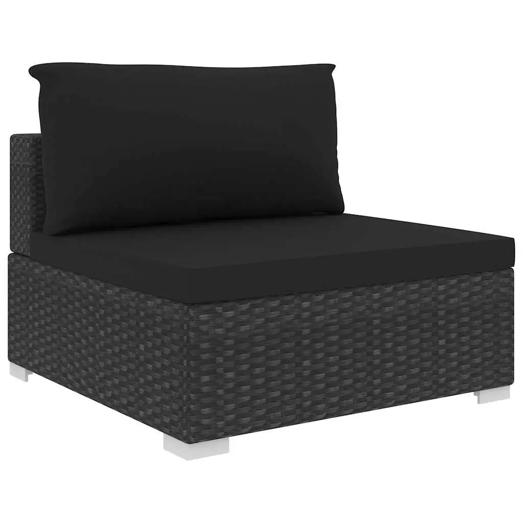 4 Piece Outdoor Lounge Set with Cushions Weather Resistant Rattan Patio