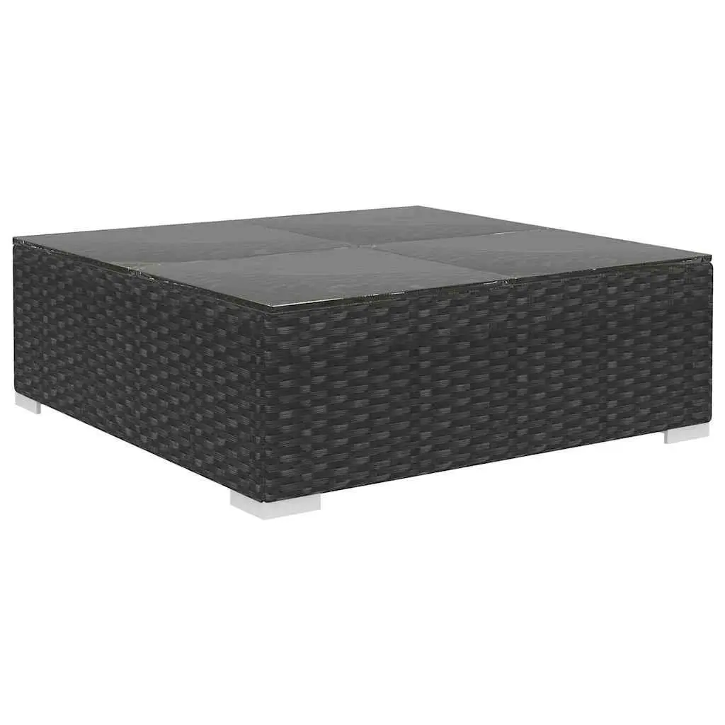 4 Piece Outdoor Lounge Set with Cushions Weather Resistant Rattan Patio