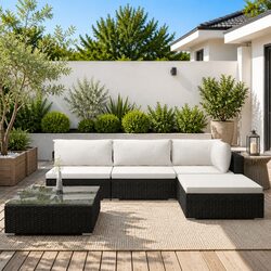 Specifications of 5 Piece Garden Lounge Set - Black