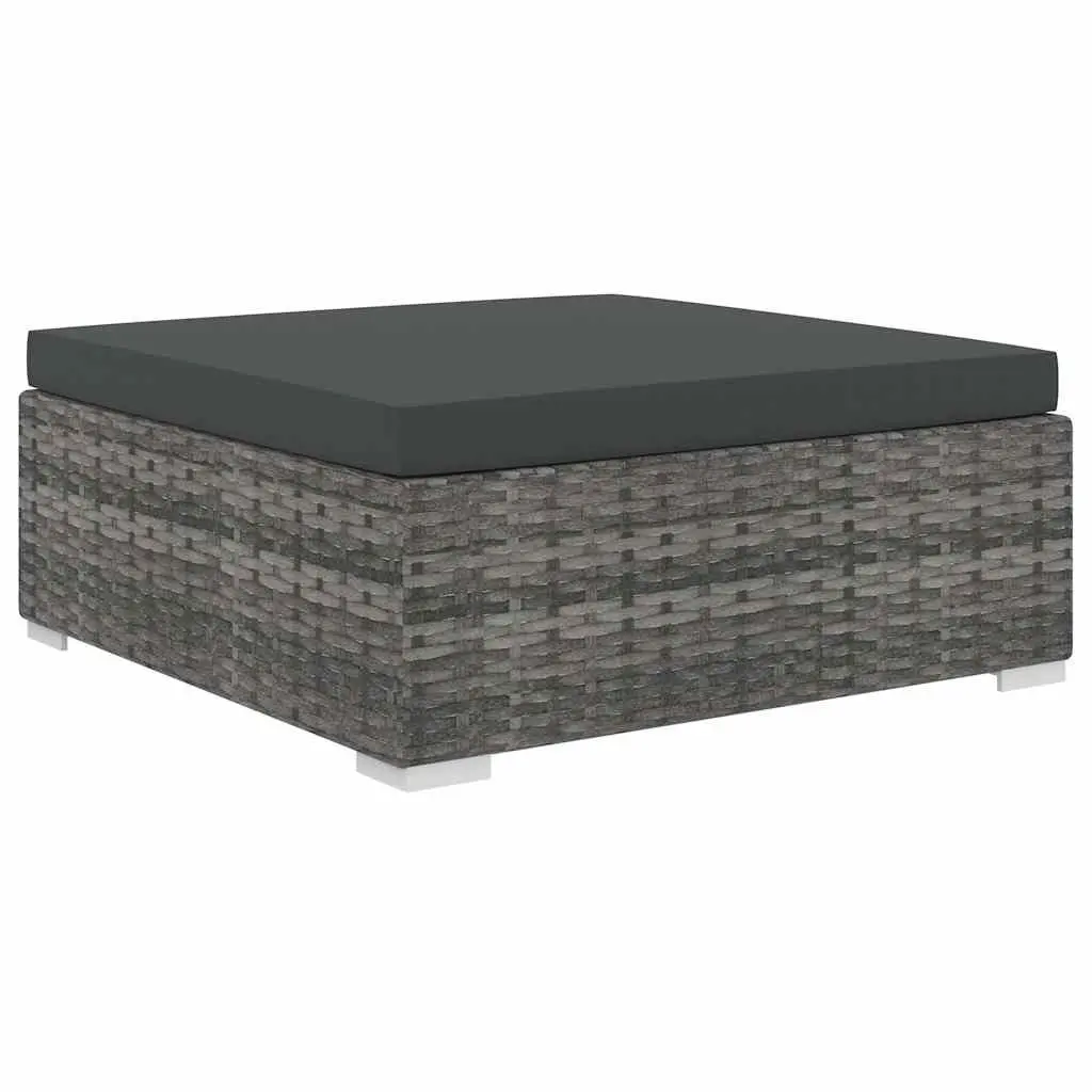5 Piece Grey Outdoor Rattan Sofa Set