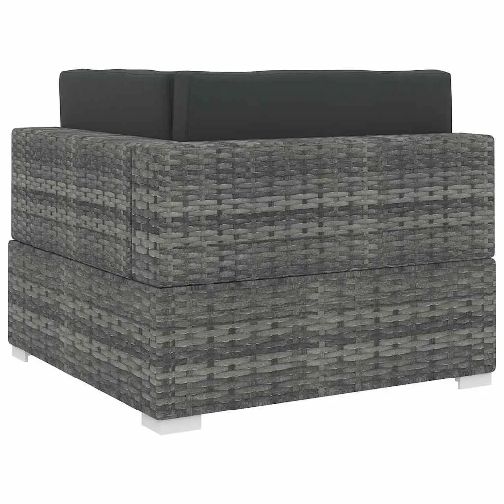 Outdoor Sectional Corner Chair for Garden Grey