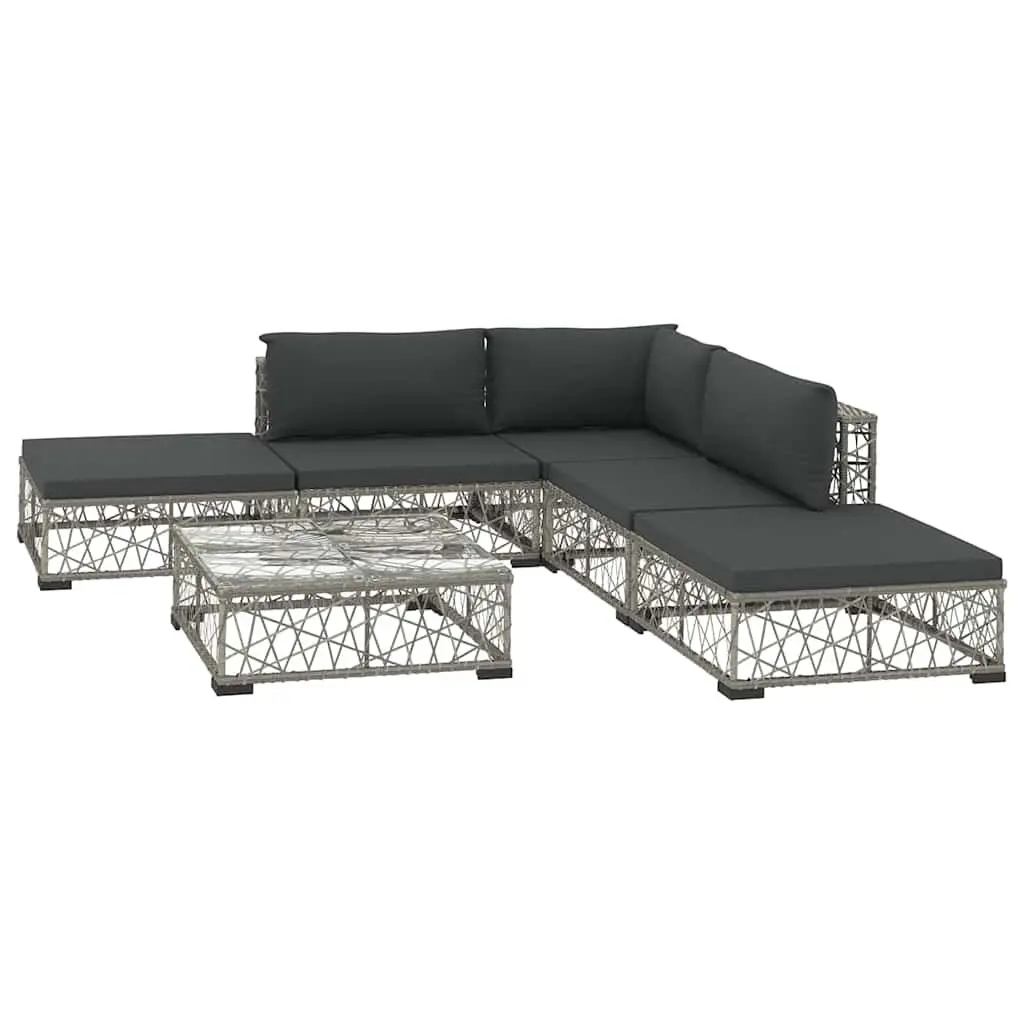 6 Piece Grey Garden Lounge Set