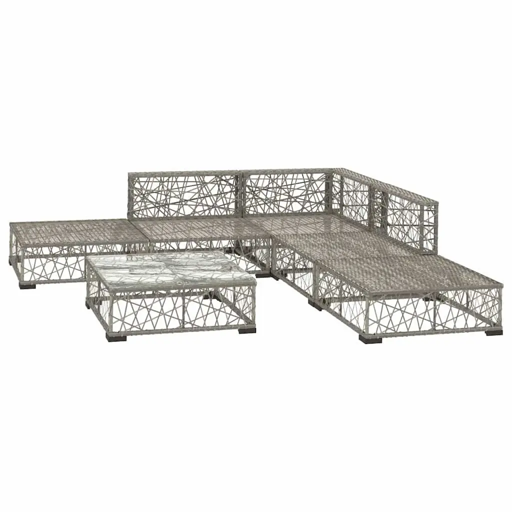 6 Piece Grey Garden Lounge Set