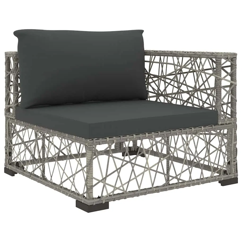 Garden Lounge Set 8 Piece Outdoor Sofa Poly Rattan Grey Patio Furniture