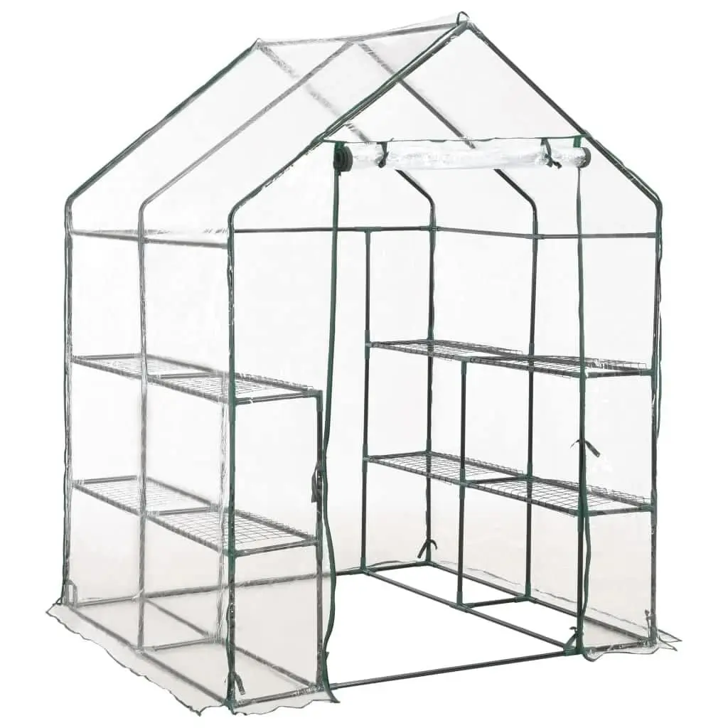 Greenhouse with 8 Shelves Transparent PVC Plant Growing Garden Gardening Storage