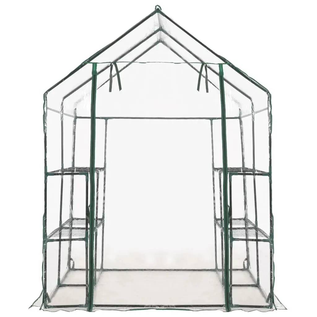 Greenhouse with 8 Shelves Transparent PVC Plant Growing Garden Gardening Storage
