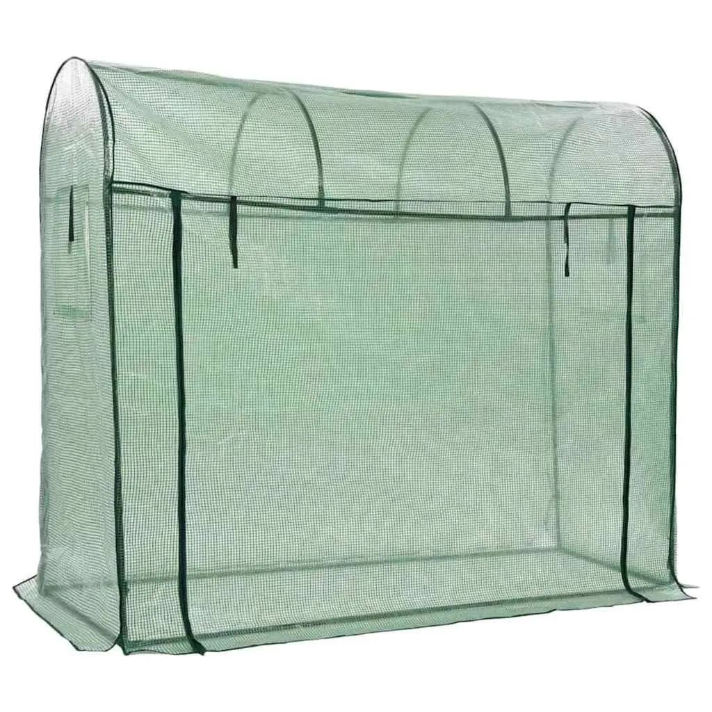 Greenhouse for Garden 200 x 80 x 170 cm with Zippered Door and Powder-coated Steel Frame