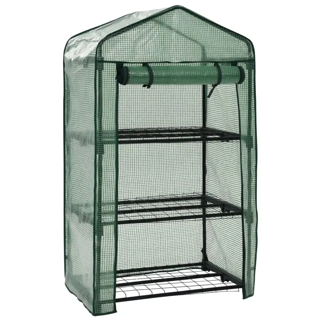 3-Tier Mini Greenhouse for Garden 69x49x125cm Portable Plant Growing Warm House
