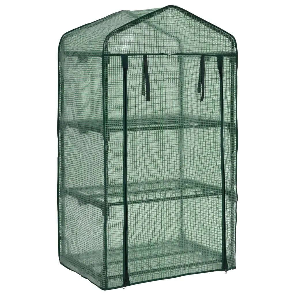 3-Tier Mini Greenhouse for Garden 69x49x125cm Portable Plant Growing Warm House