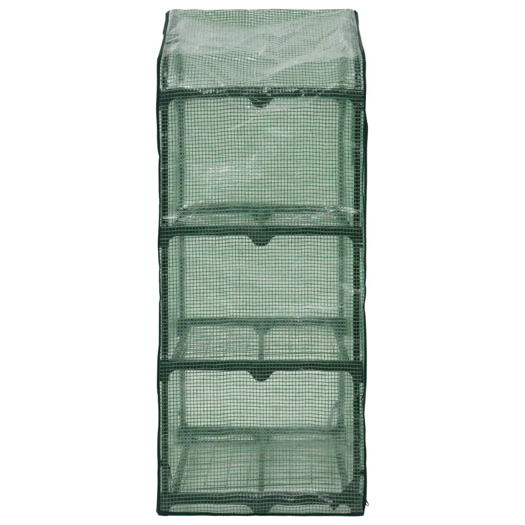 3-Tier Mini Greenhouse for Garden 69x49x125cm Portable Plant Growing Warm House