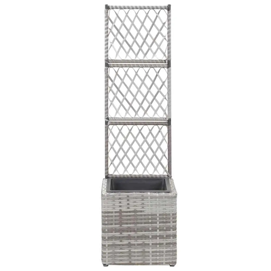 30x30x107 cm Raised Bed Planter with Trellis Support and Pot