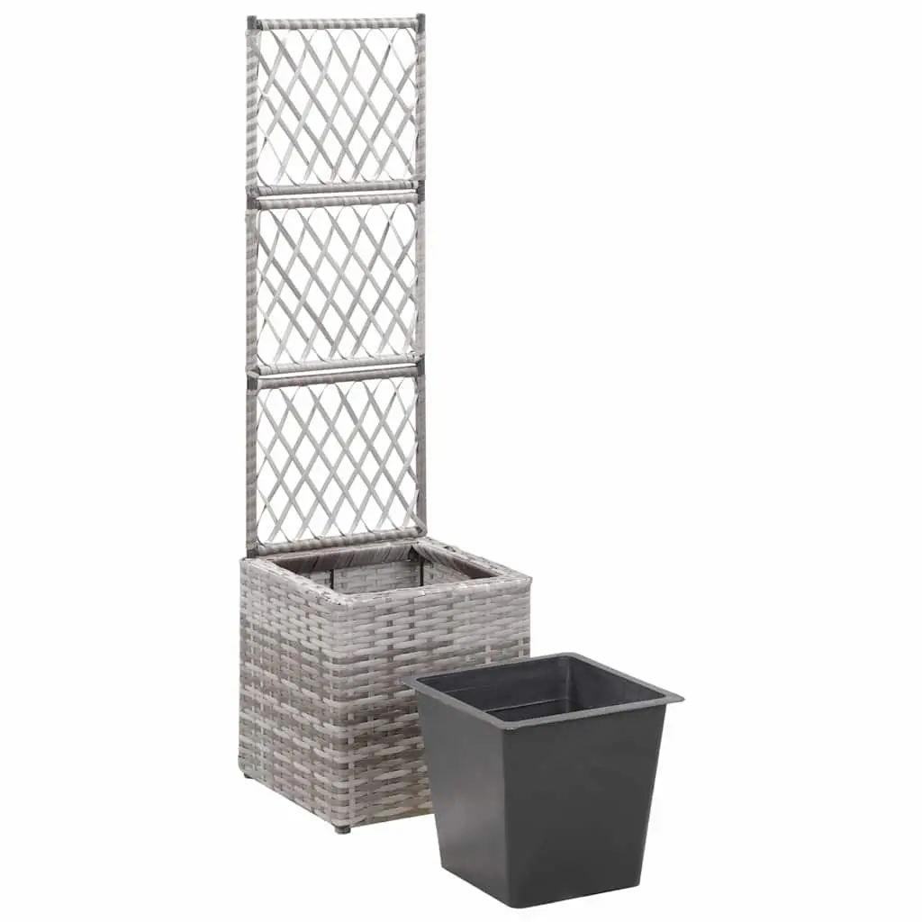 30x30x107 cm Raised Bed Planter with Trellis Support and Pot
