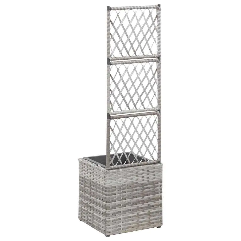 30x30x107 cm Raised Bed Planter with Trellis Support and Pot
