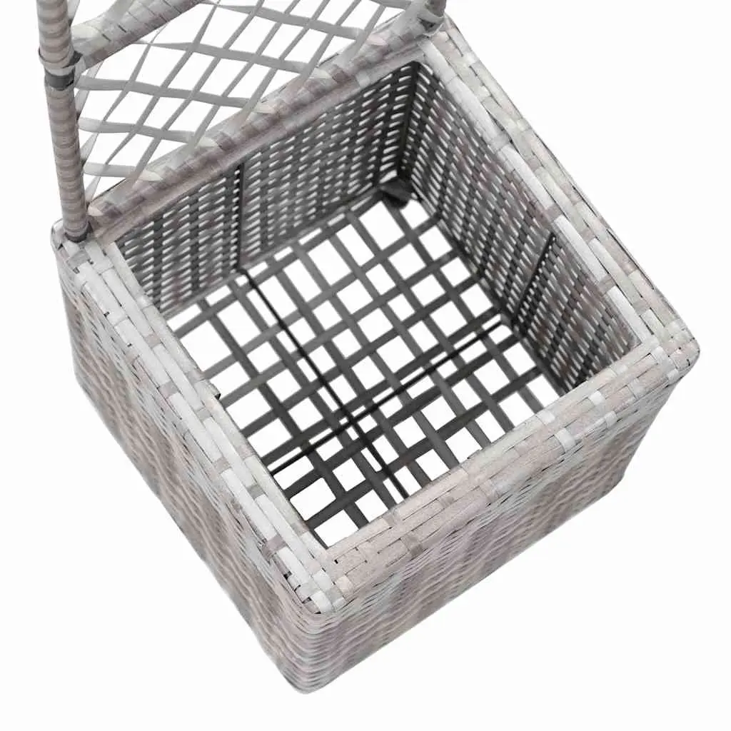 30x30x107 cm Raised Bed Planter with Trellis Support and Pot