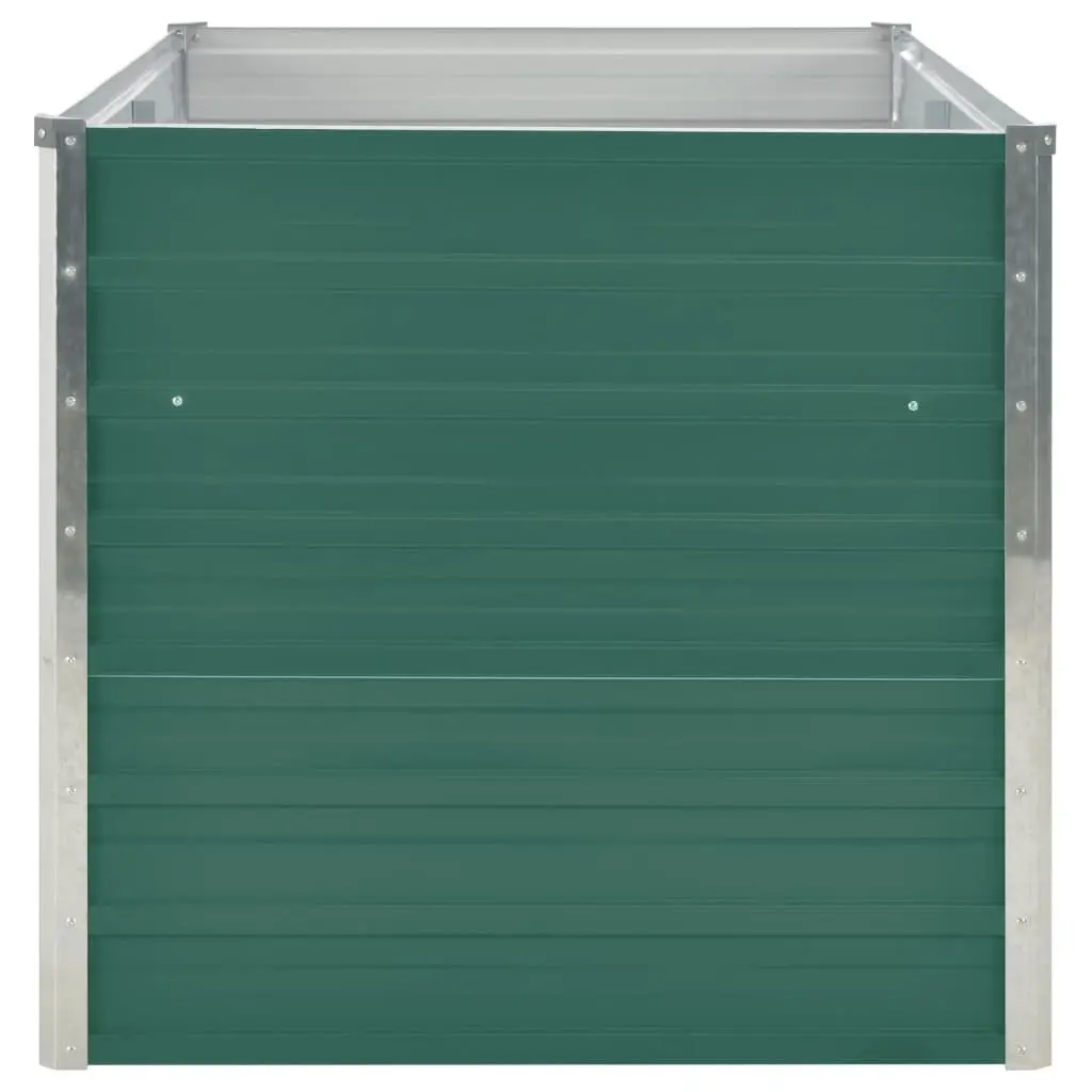 Raised Garden Bed for Outdoor Use 160x80x77cm Galvanised Steel Green Planter Box
