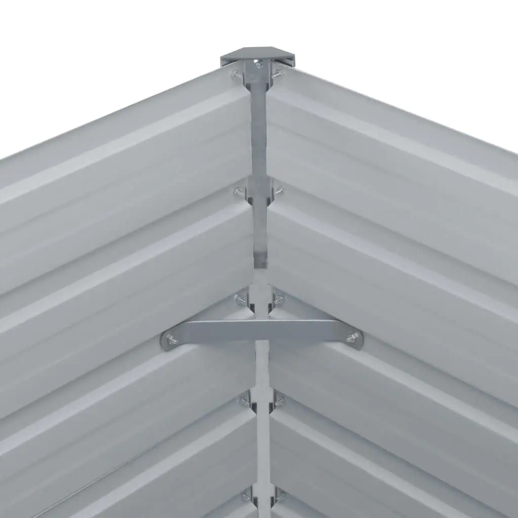 Raised Garden Bed for Outdoor Use 160x80x77cm Galvanised Steel Green Planter Box