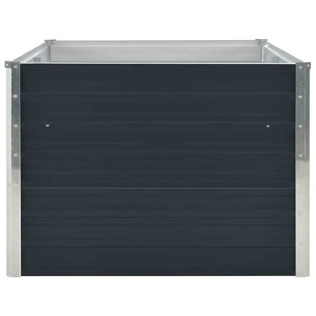Raised Garden Bed 160x80x45 cm Anthracite Rectangular Planter Steel Construction