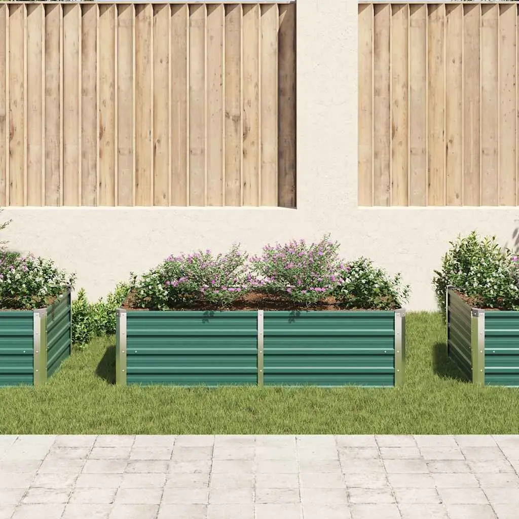 Raised Garden Bed for Outdoor Use 160x80x45 cm Galvanised Steel Rectangular Planter