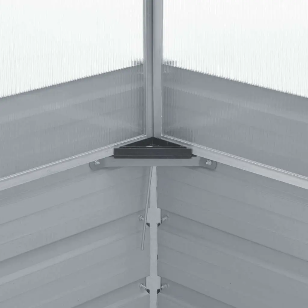 Greenhouse Green 100x100x77 cm Garden PC Board Galvanised Steel Plant Shelter