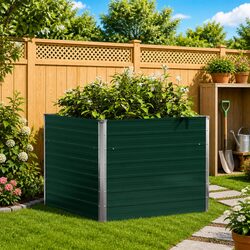 Raised Garden Bed Specifications: 100x100x77 cm Galvanised Steel