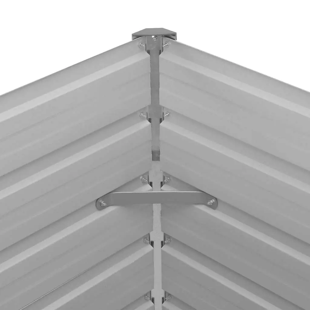 Raised Garden Bed for Planting 100x100x77 cm Galvanised Steel Green Open Bottom