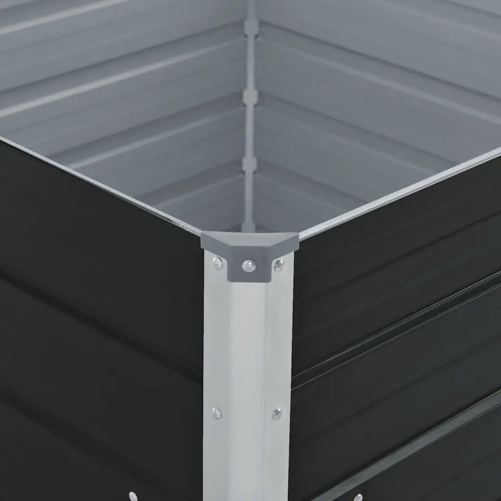 Raised Garden Bed Outdoor Gardening Container 100x100x45 cm Square Planter Box