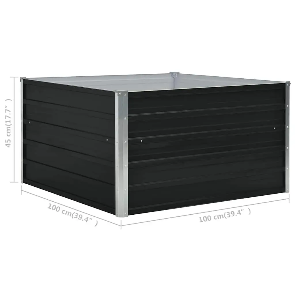 Raised Garden Bed Outdoor Gardening Container 100x100x45 cm Square Planter Box