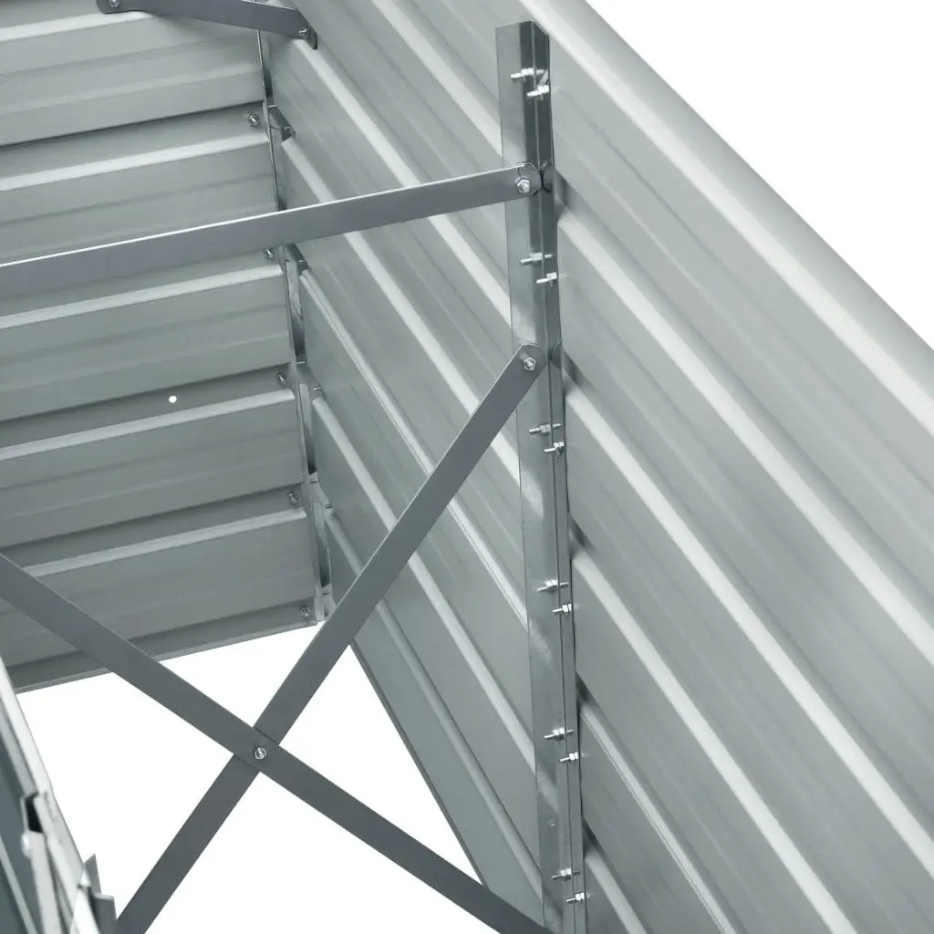 Raised Bed Planter Box for Outdoor Use 240x40x77cm Galvanised Steel Green