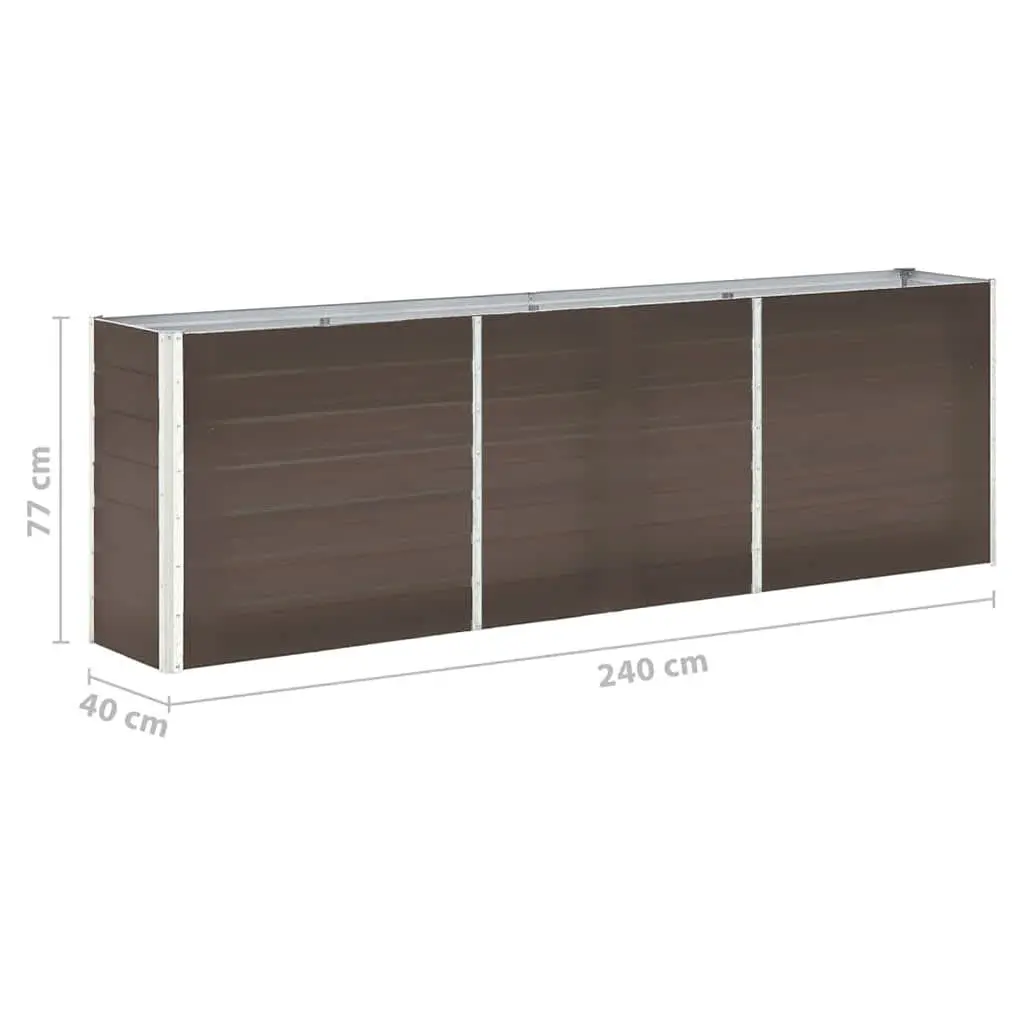 Raised Garden Bed Planter Box Outdoor Vegetables Herbs Flowers 240x40x77 cm