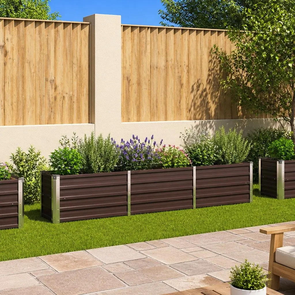 Raised Garden Bed Planter Box Outdoor Use 240 x 40 x 45 cm