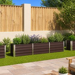Garden Raised Bed Specifications: 240 x 40 x 45 cm, Galvanised Steel