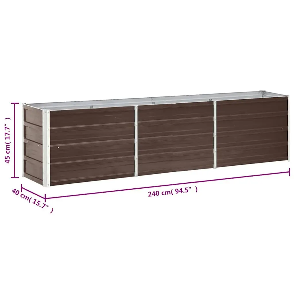 Raised Garden Bed Planter Box Outdoor Use 240 x 40 x 45 cm