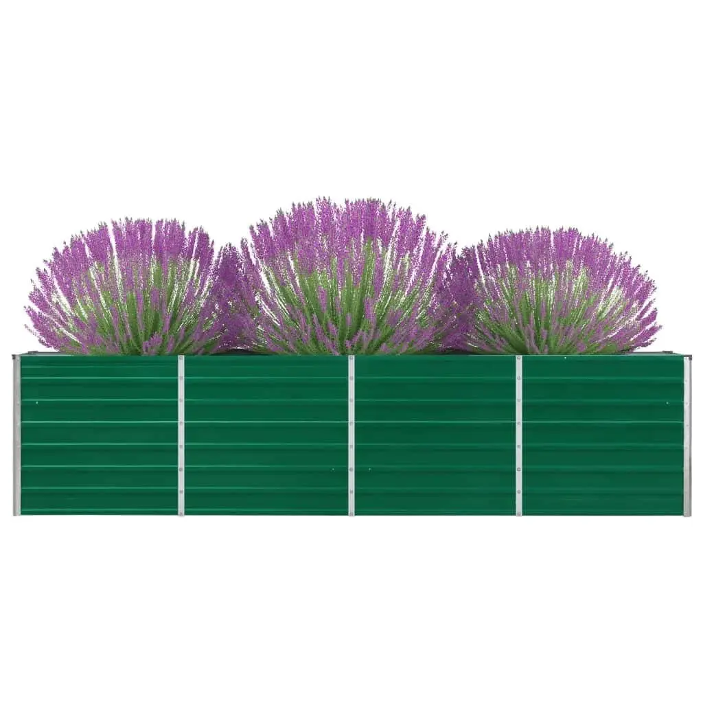 320x40x77 cm Rectangular Green Steel Garden Bed
