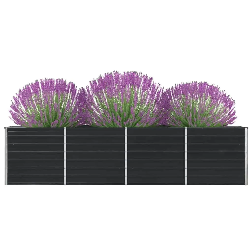 Anthracite Raised Garden Bed 320x40x77 cm