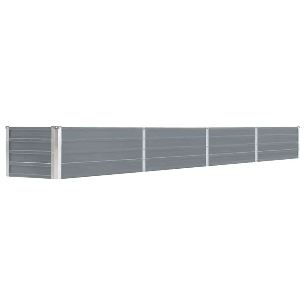 Metal Raised Garden Bed Planter Outdoor Use 320x40x45cm Grey