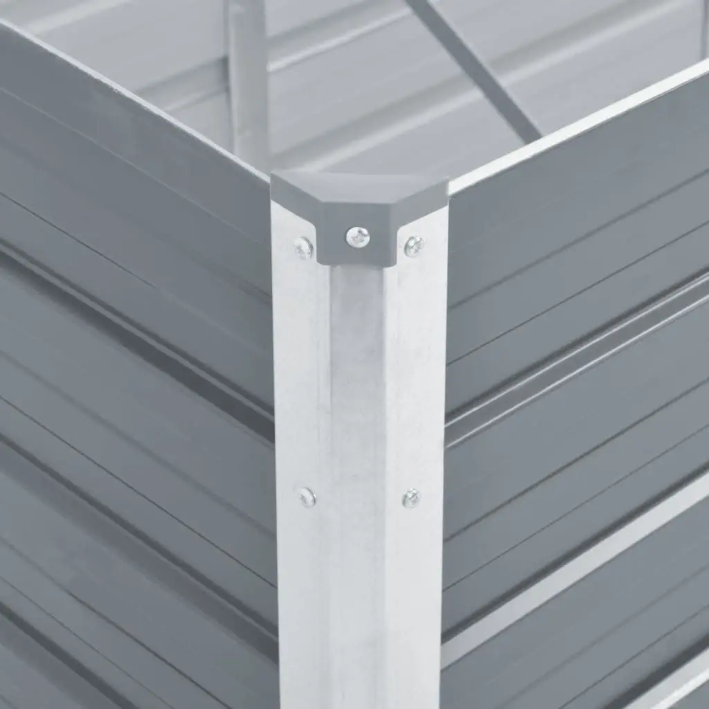 Metal Raised Garden Bed Planter Outdoor Use 320x40x45cm Grey
