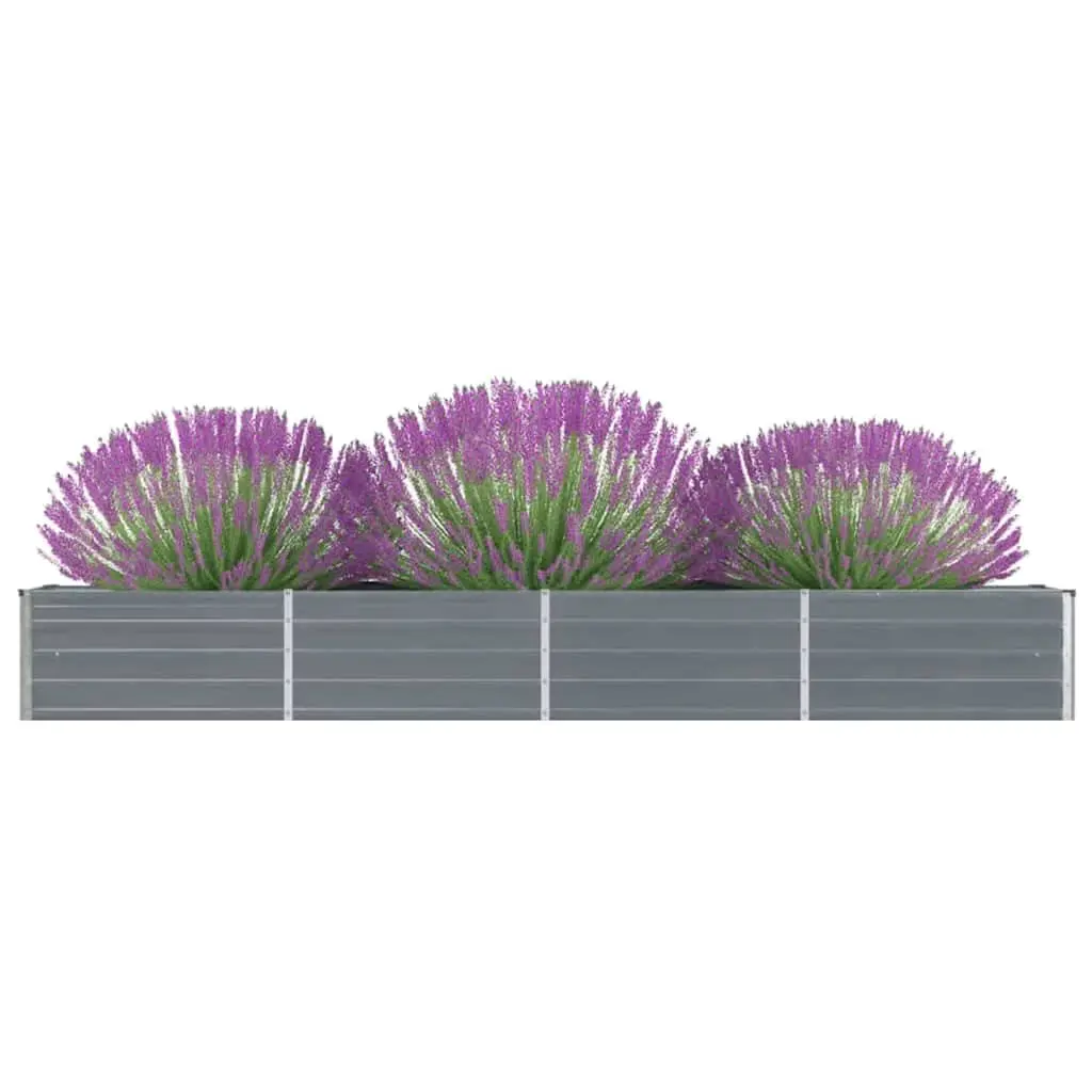 Metal Raised Garden Bed Planter Outdoor Use 320x40x45cm Grey