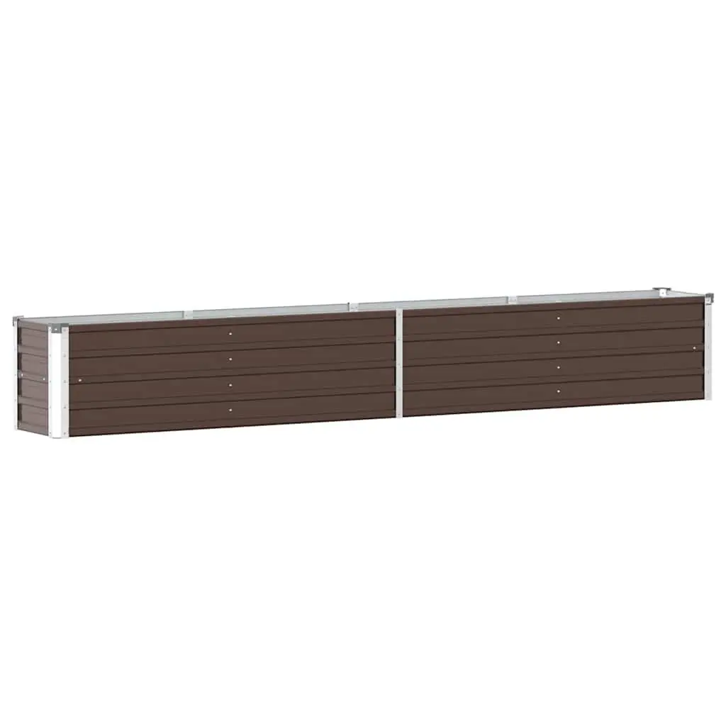 Raised Garden Bed Planter Box Outdoor Patio Yard Brown 320 x 40 x 45 cm