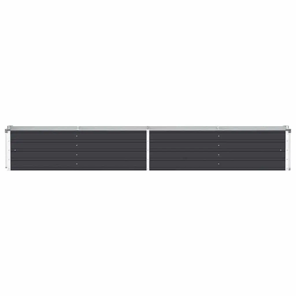 Raised Garden Bed Anthracite Steel 320x40x45cm Outdoor Planter Box