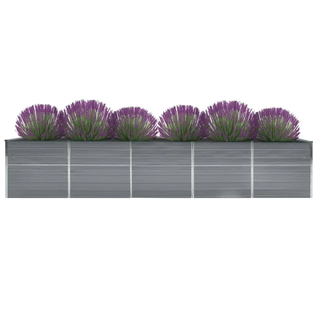 Galvanised Steel Garden Raised Bed Outdoor Planter Box 400 x 80 x 45 cm
