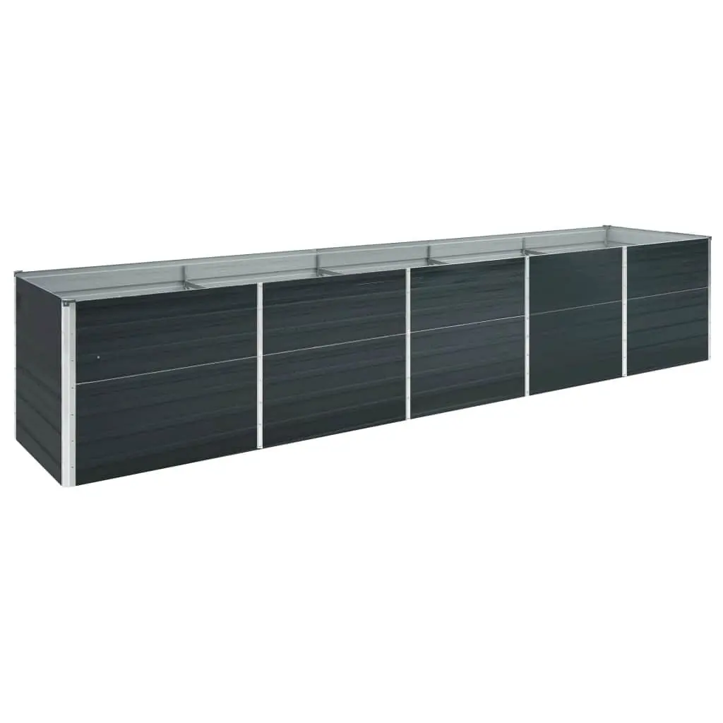 Raised Garden Bed Outdoor 400 x 80 x 77 cm Galvanised Steel Planter Box