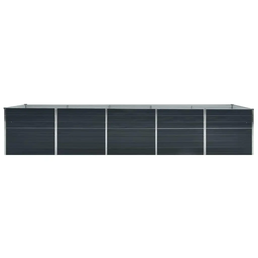 Raised Garden Bed Outdoor 400 x 80 x 77 cm Galvanised Steel Planter Box