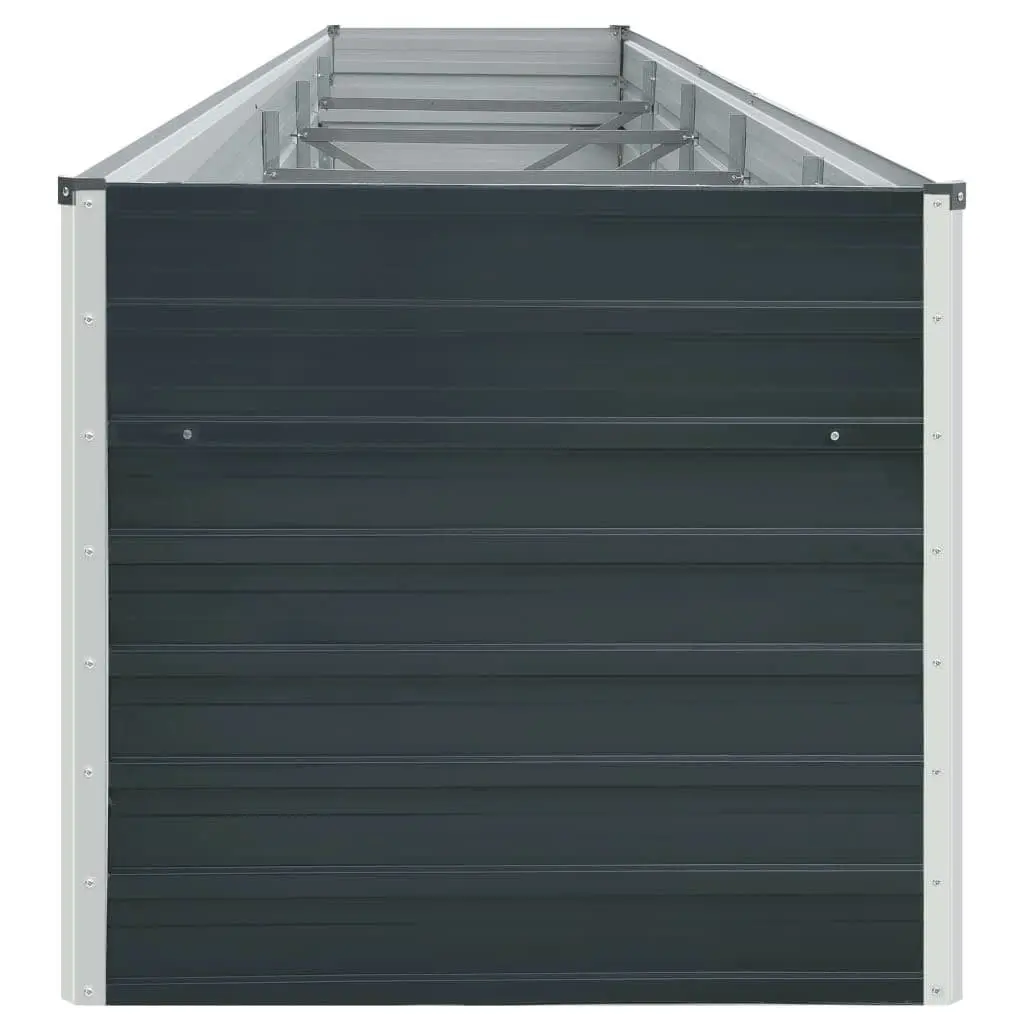 Raised Garden Bed Outdoor 400 x 80 x 77 cm Galvanised Steel Planter Box
